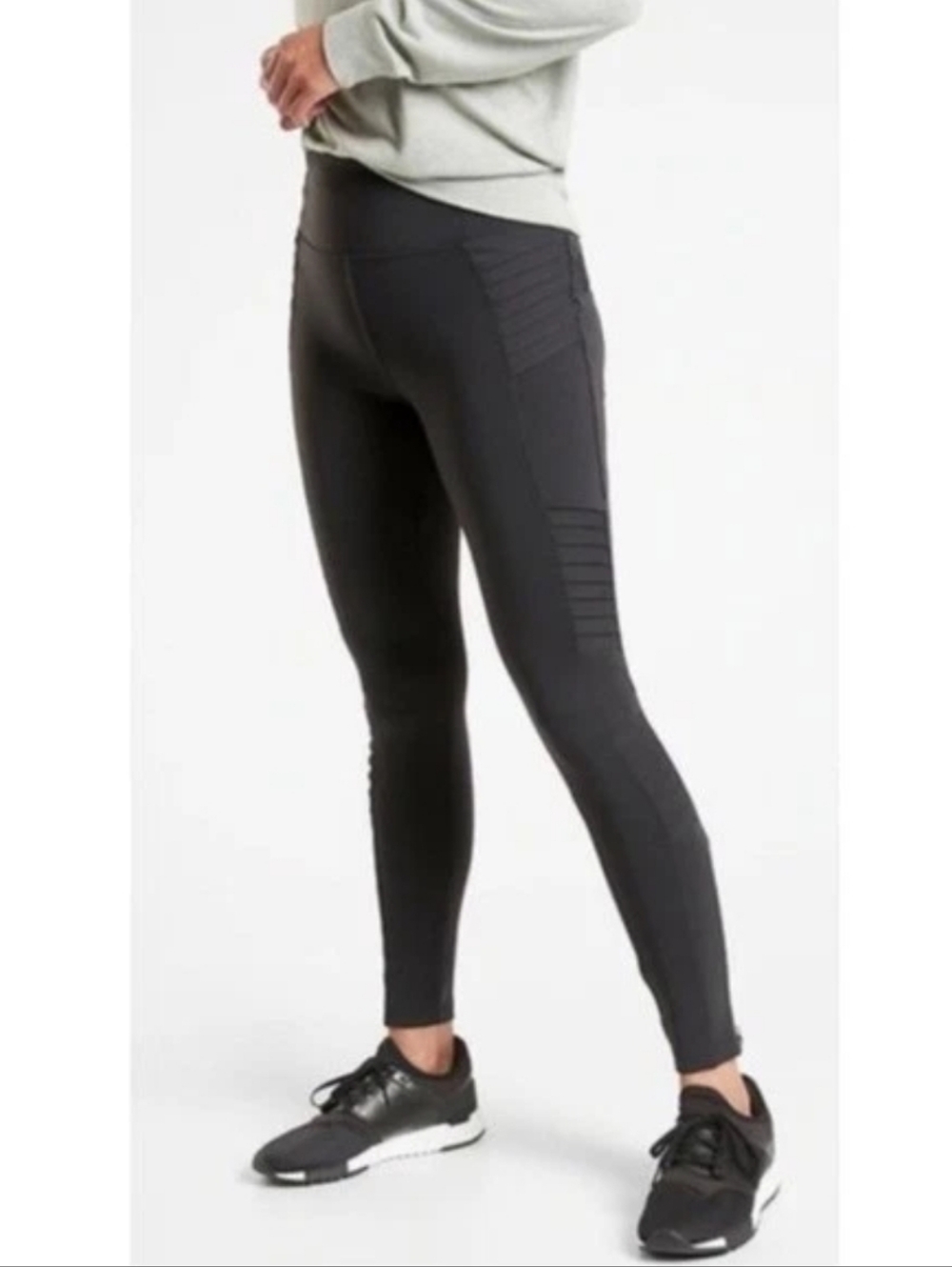 ATHLETA Charcoal Delancy Moto Tight